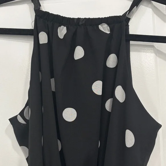 Banana Republic Black Maxi Dress with White Dots - Picture 3 of 5